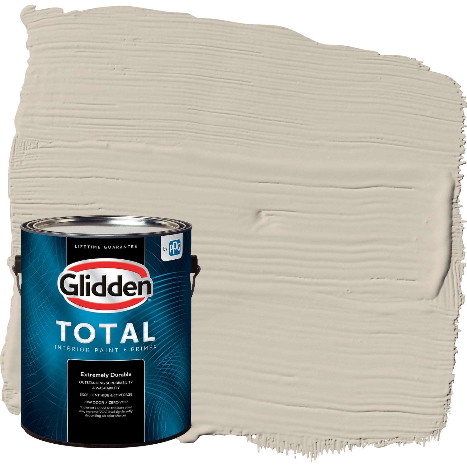 Glidden Total Interior Wall Paint & Primer All-in-One, Synchronicity/Beige, Semi-Gloss, 1 Gallon
