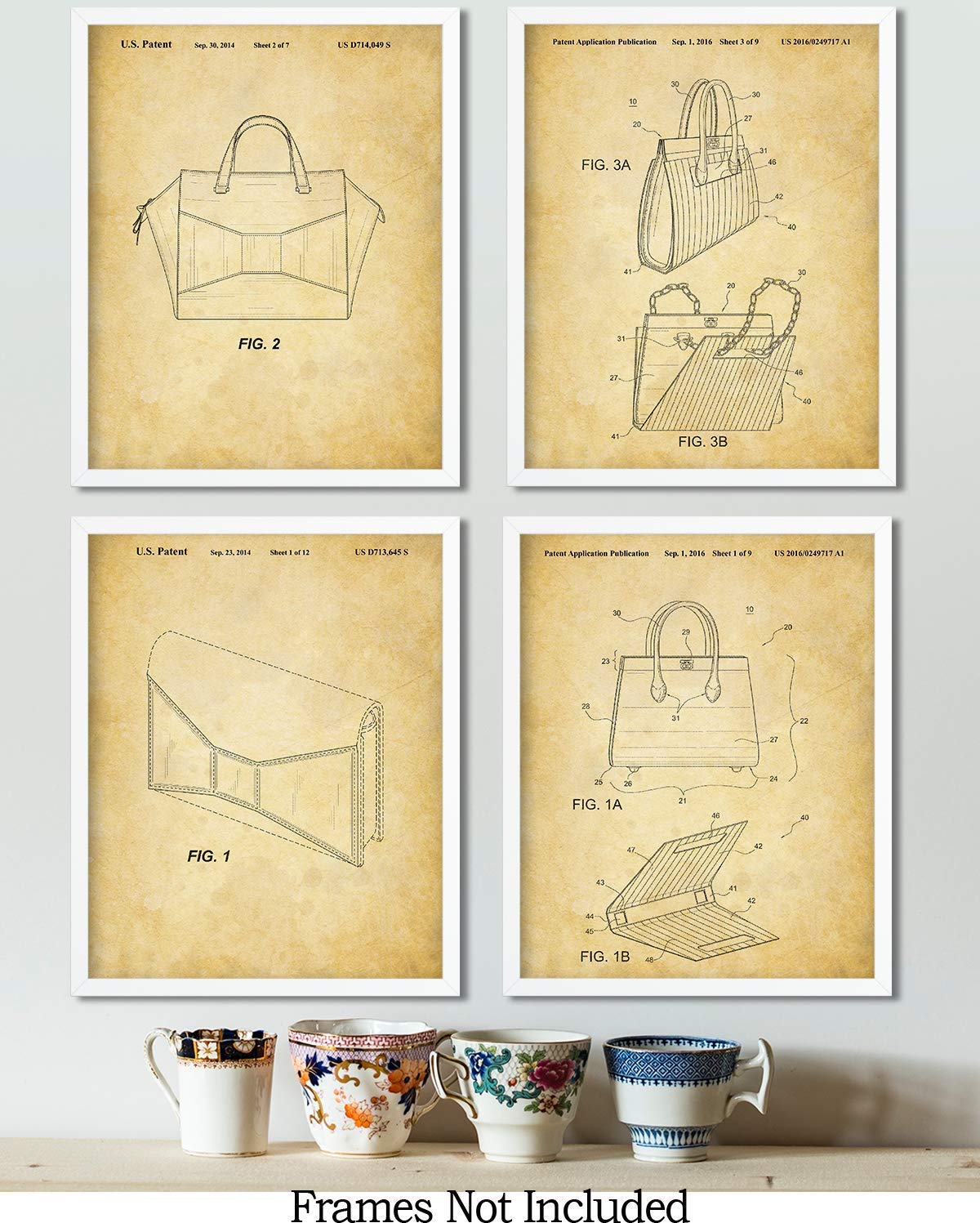 Unframed 8x10 Set Of Four Wall Art Decor For Kate Spade Lovers