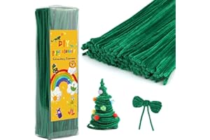 Iuuidu Pipe Cleaners Chenille Stem, 300PCS Pipe Cleaners Craft Supplies, Fuzzy Sticks Pipe Cleaner Brush for DIY Art Creative Craft Decorations