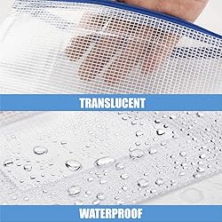 Sooez 24 Pack Mesh Zipper Pouch Bags with Label