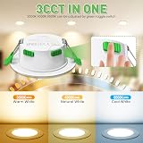 ALUSSO LED Slim Downlights 4W 6W 8W Dimmable 3CCT IP44 White 10 Pack view 4