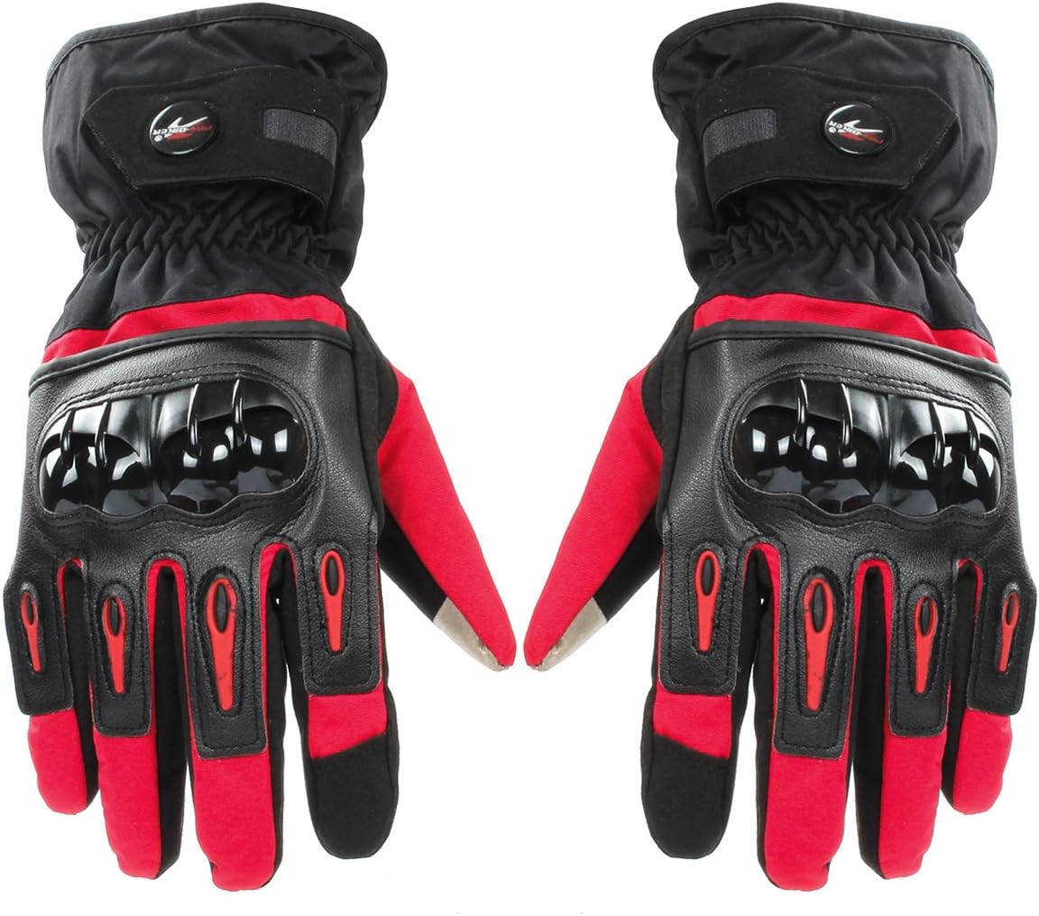 GES Men Outdoor Waterproof Gloves Motorcycle Autumn Winter Warm Gloves Full Finger Motorbike Touch Screen Racing Motocross Leather Gloves