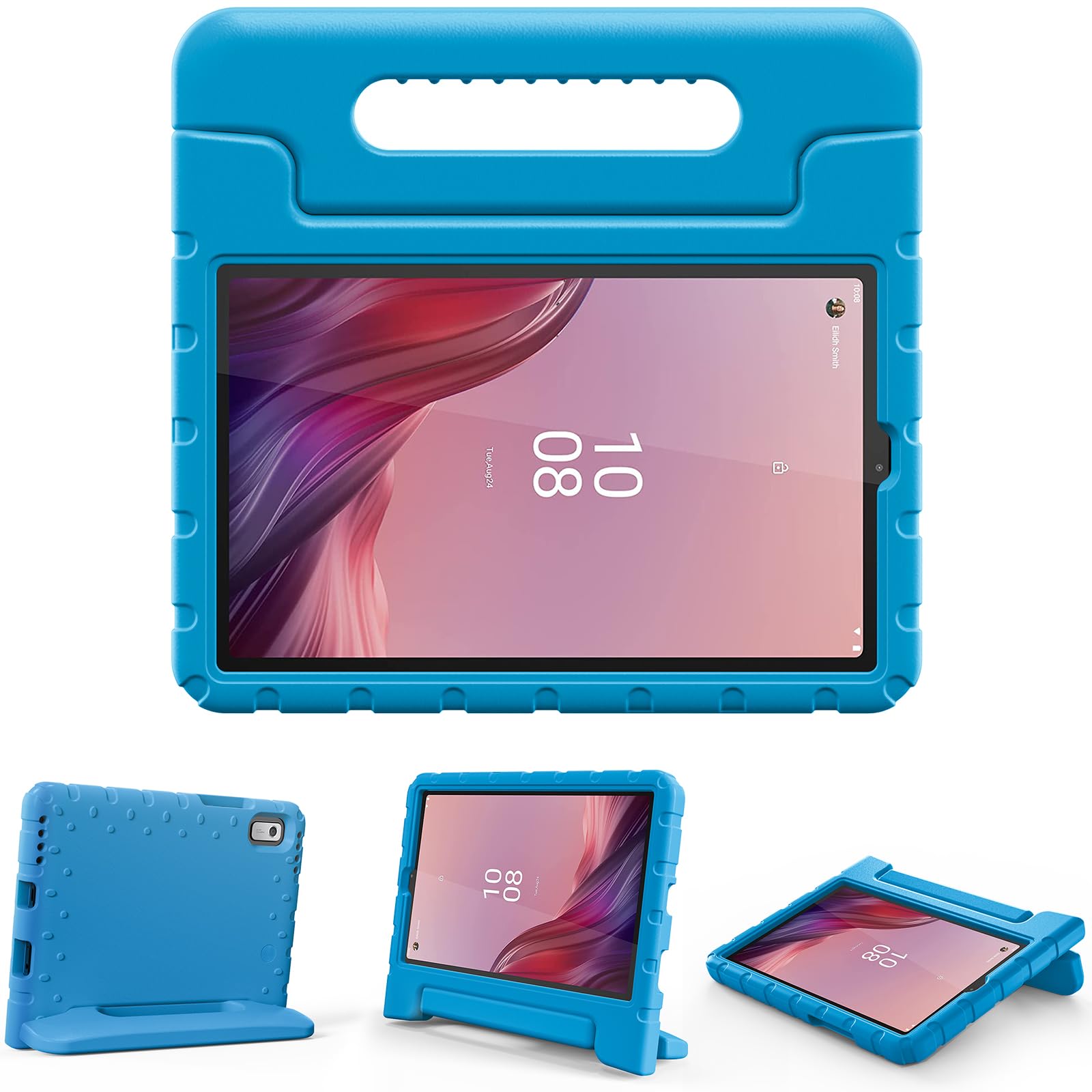 ProCase Kids Case for Lenovo Tab M9 9 Inch 2023, Shockproof Lightweight Kids Friendly Case with Convertible Handle Stand for Girls Boys Children Toddler Baby -Blue
