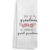 NOQL Promoted to Great Grandma Towels, Great Grandma Gifts, for Great Grandma, Great Grandma Baby Announcement, Great Grandma Hand Towels for Bathroom Kitchen, 16×24 Inches, Small