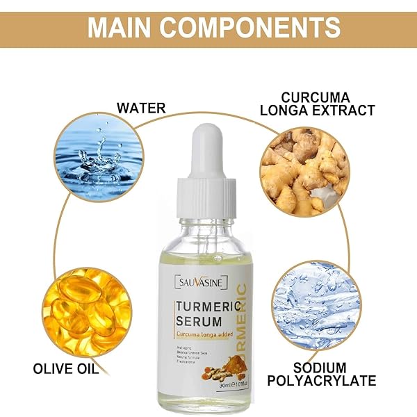 2022 NEW TURMERIC DARK SPOT CORRECTOR SERUM, TURMERIC REPAIR FACE SERUM, BRIGHT SKIN DARK SPOT SKIN CARE MOISTURIZING REPAIR SERUM. 30ML