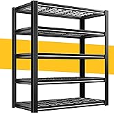 REIBII Garage Shelving 3000LBS, 5-Tier Storage Shelves, Adjustable Industrial Metal Shelving Unit for Garage, Basement, Pantry, Warehouse,Commercial, 36" W x 16" D x 72" H