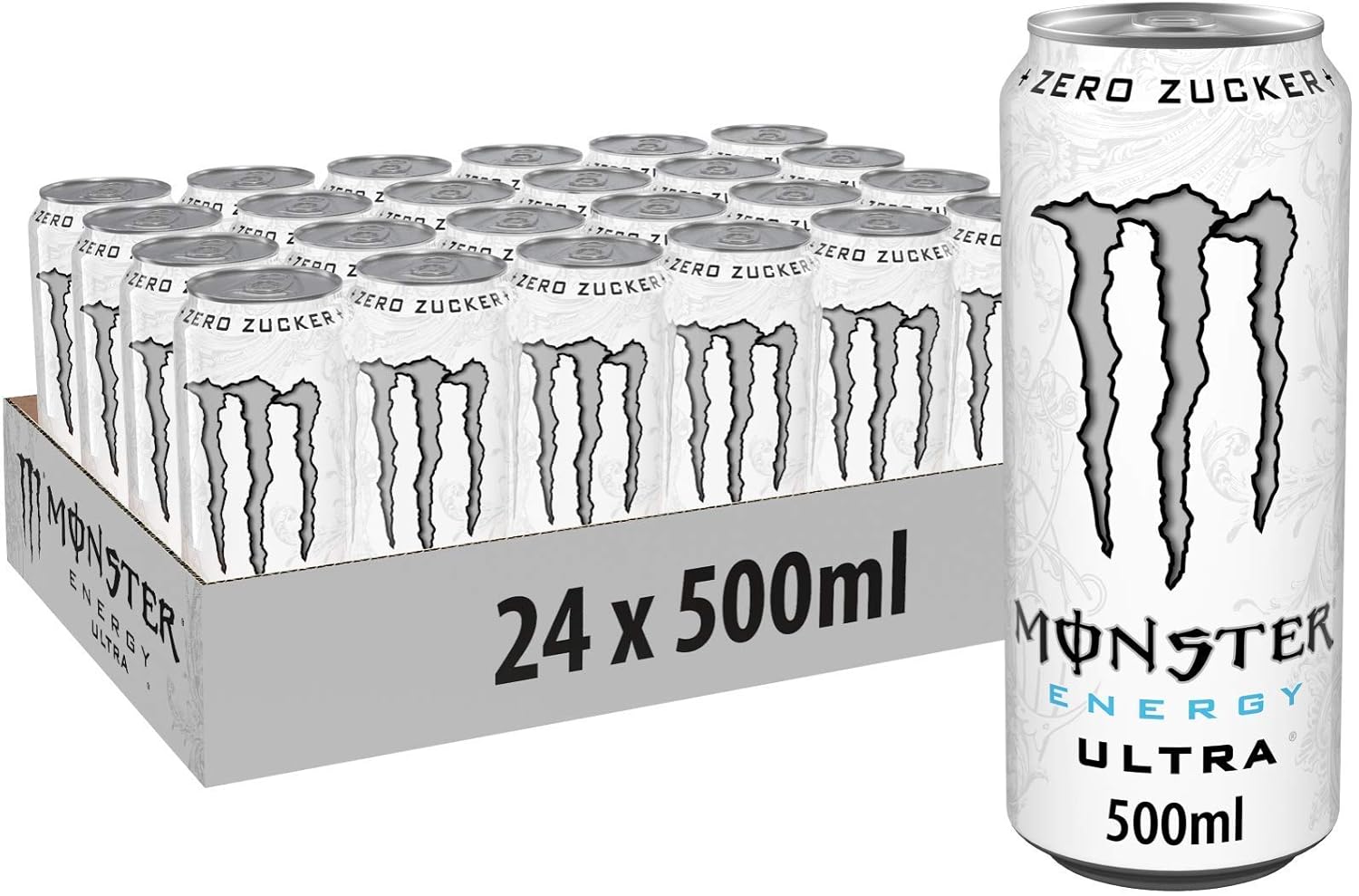Monster Energy Ultra White mit leichtem Zitrusgeschmack - Zero Zucker & Zero Kalorien