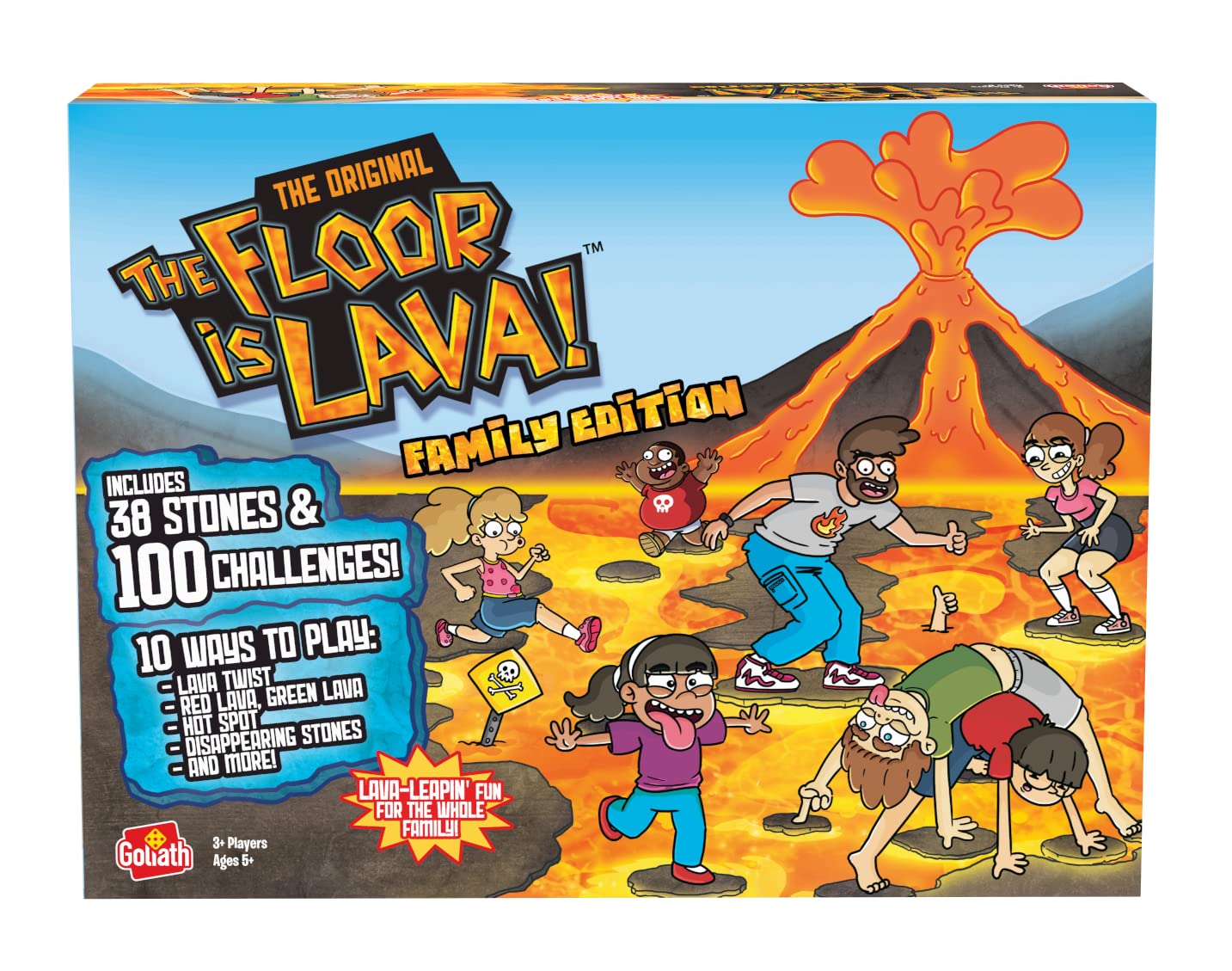 Goliath Games The Floor is Lava: Family Edition, Family Games, For 3+ Players, Ages 5+