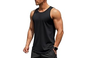 TACVASEN Men's Tank Tops UPF 50+ Sun Protection Sleeveless Shirt Athletic Mucsle Tank Tops for Workout Gym Summer Beach