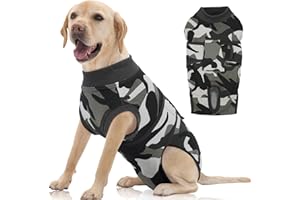 FUAMEY Dog Recovery Suit Male,Dogs Surgery Neuter Suits Puppy Spay Shirts for Female Protect Dog's Skin Anti Licking Abdomina