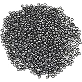 HAHIYO Black 3.0x1.5x2.0mm Micro Links Hair Extension Beads Nano Ring Hair Extensions Rings with Thin Silicone Lining for Invisible Professional Salons Extensions Tool, 200Pcs