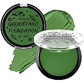 YBUETE Green Oil Based Face Paint Foundation, Professional Green Greasepaint for St. Patrick's Day, Halloween Face Body Paint