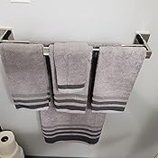 VELIMAX Premium Stainless Steel 6 Pieces Bathroom Hardware Set Wall Mounted Bathroom Accessories Kit Modern Towel Bar Set - 20 Inches and 23.6 Inches, Brushed Gold