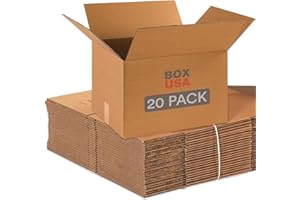 BOX USA Moving Boxes Medium 20-Pack 18x14x12" - Corrugated Cardboard Box for Shipping, Mailing, Packing, Packaging and Storage