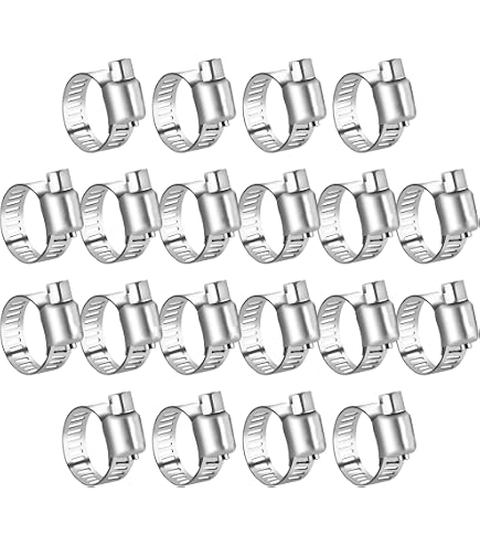 PATIKIL 12-Pack Adjustable Stainless Steel Hose Clamps – 1-1/16" To 2" (27mm-51mm) Worm Gear Drive For Plumbing, Automotive, And Marine Use