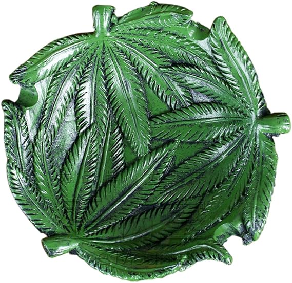 Fittoway Resin Hempleaf Pot Leaf Weed Cigar Cigarette Smoke Ashtrays