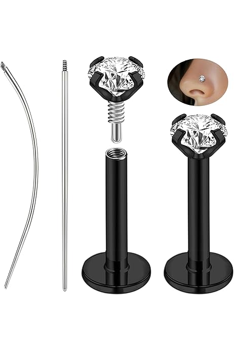 Labret Stud Philtrum Stretching Kit 5/ 10 Lot Internally Screw