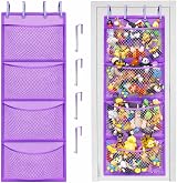 Honeyera Plush Storage Over Door Organizer for Stuffed Animals Purple