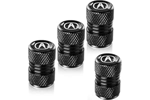 BFIVEANTE Tire Valve Stem Caps for Acura Metal Car Wheel Air caps Auto Valve Stem Caps Accessories 4 Pcs Black