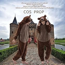 COSUSKET Fitted Unisex Adult Bear Onesie