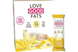 Love Good Protein Truffle Bars | Keto Snack Bars | Low Sugar, Low Carb & Gluten Free | Truffle Lemon Mousse - 12 Pack