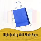 Thepaperbagstore 10 Blue Small Paper Party Bags With Handles 18x22x8cm view 5