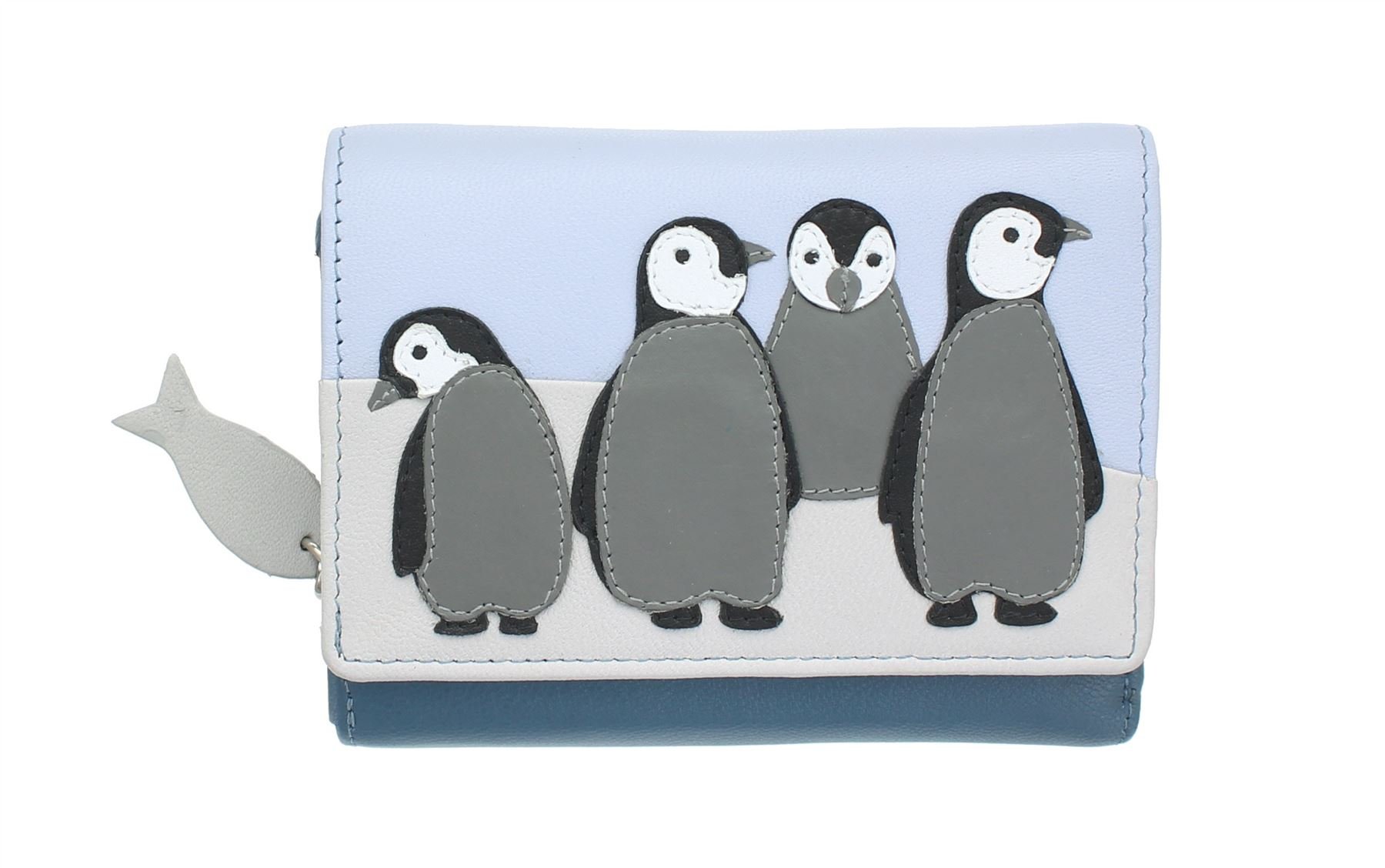 Mala Leather Ollie Collection Compact Ladies Purse with RFID Protection 3406_3 Blue