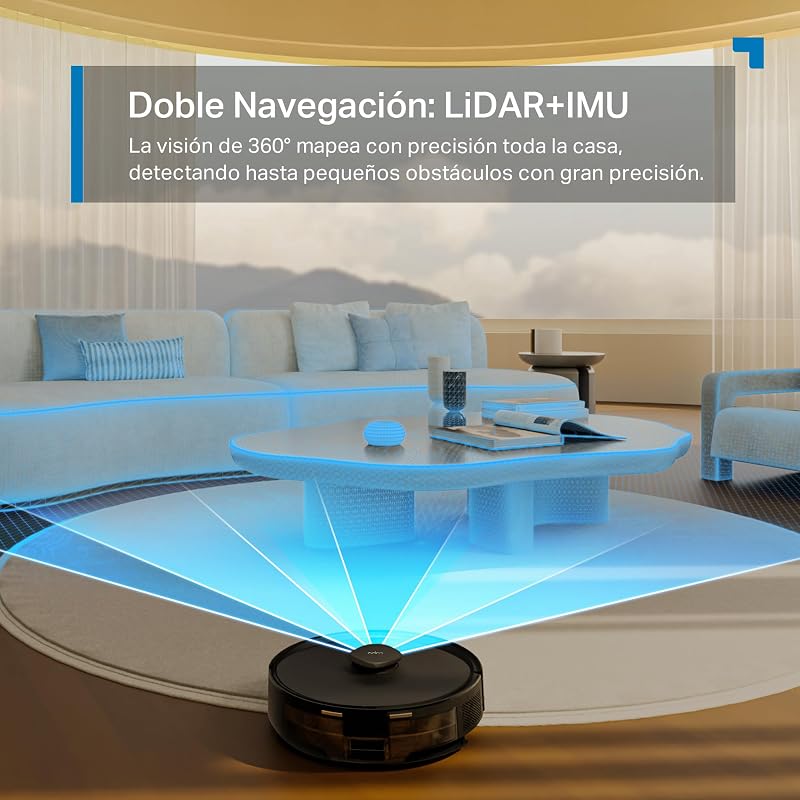 RV30 MAX-Robot Aspirador con 5300Pa, Doble Navegación LiDAR+IMU