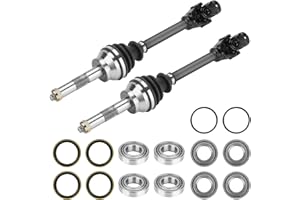 Youxmoto Front CV Axle & Wheel Bearing Kit Fit for Polaris Sportsman 335 400 500 1995-2008; For Scrambler 400 500 1995-2009; For Magnum 325 425 500 (4x4 6x6); For Diesel/Xplorer 99-02; not fits 2x4