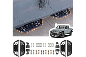 SZYANG Side Steps Compatible with 2020-2023 Jeep Gladiator JT Running Boards Nerf Bar 4 Door Replacement for 2020-2023 Jeep Wrangler Accessories (Fit Jeep Gladiator JT,4 Door 4pcs Side Steps)