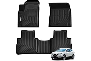 VIWIK Floor Mats Fit for Nissan Rogue 2021 2022 2023 2024 (No Sport Models), Car Mats All Weather Custom Floor Liners Full Set, TPE Car Accessories NOT Fit Rogue Sport Odorless Non-Slip