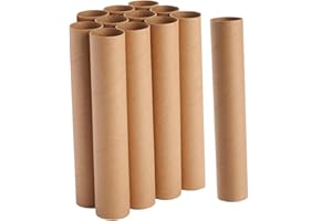12 Pieces Cardboard Tubes, Craft Rolls, Round Toilet Paper Empty Rolls for Crafts, Paper Towel Tubes for Arts Projects, Class
