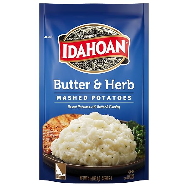 IDAHOAN MASHED POTATOES, BUTTER & HERB, 4 OZ