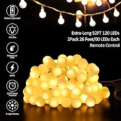 GHUSTAR Battery Operated LED Globe String