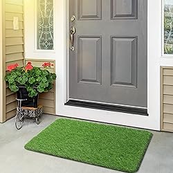 LINLA Artificial Grass Door Mat, 32x20 inches