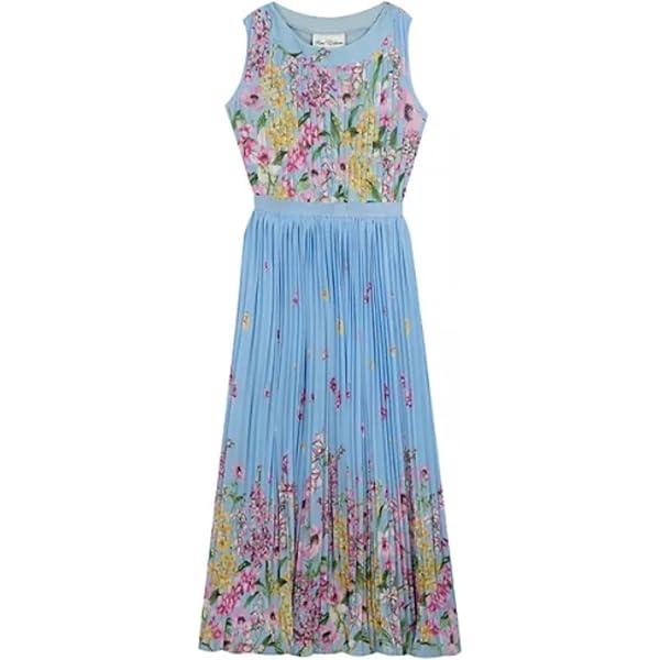 Amazon.com: Rare Editions Big Girl's Pleated Floral Print Chiffon Maxi Dress  Periwinkle 7: Clothing, Shoes & Jewelry