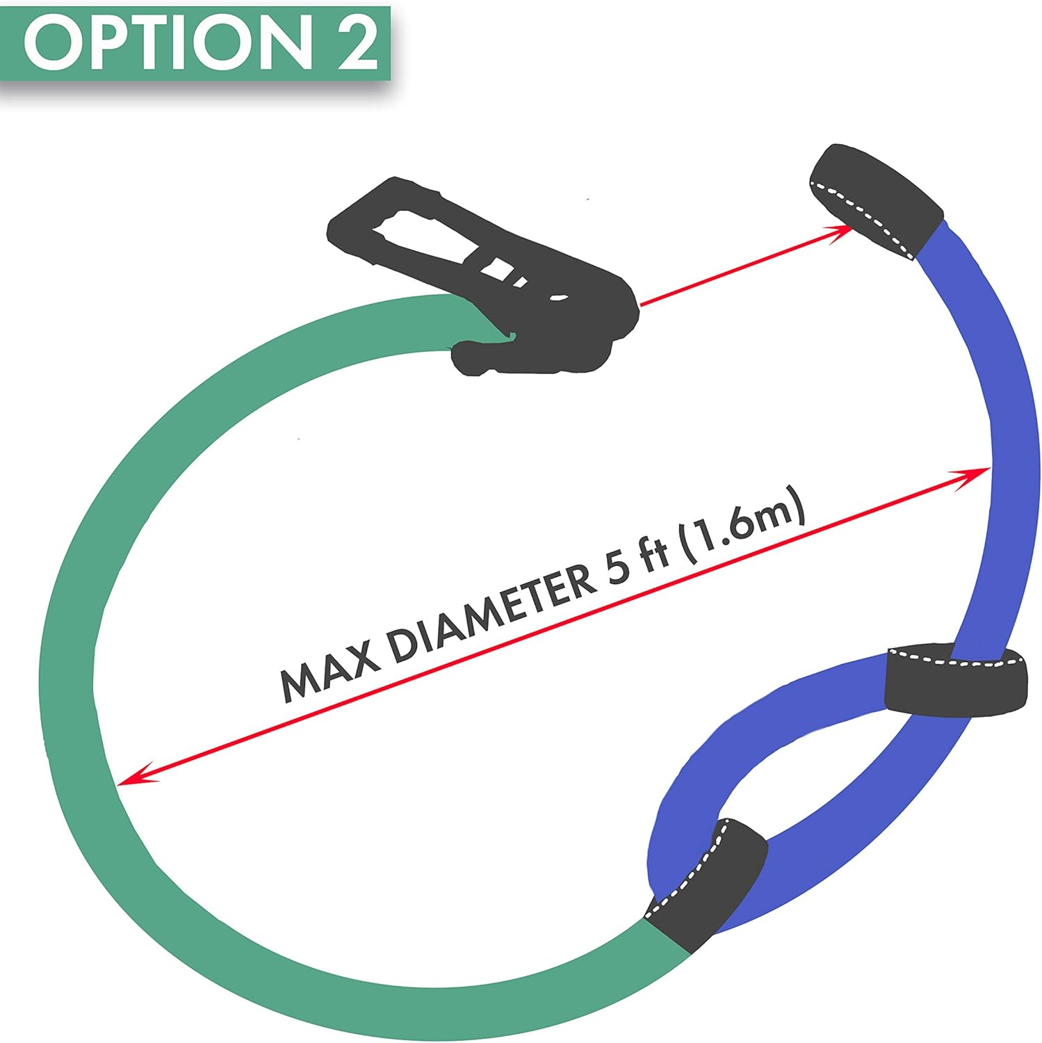 Cateam Ninja slackline Extension 8 ft. Obstacle course, slackline