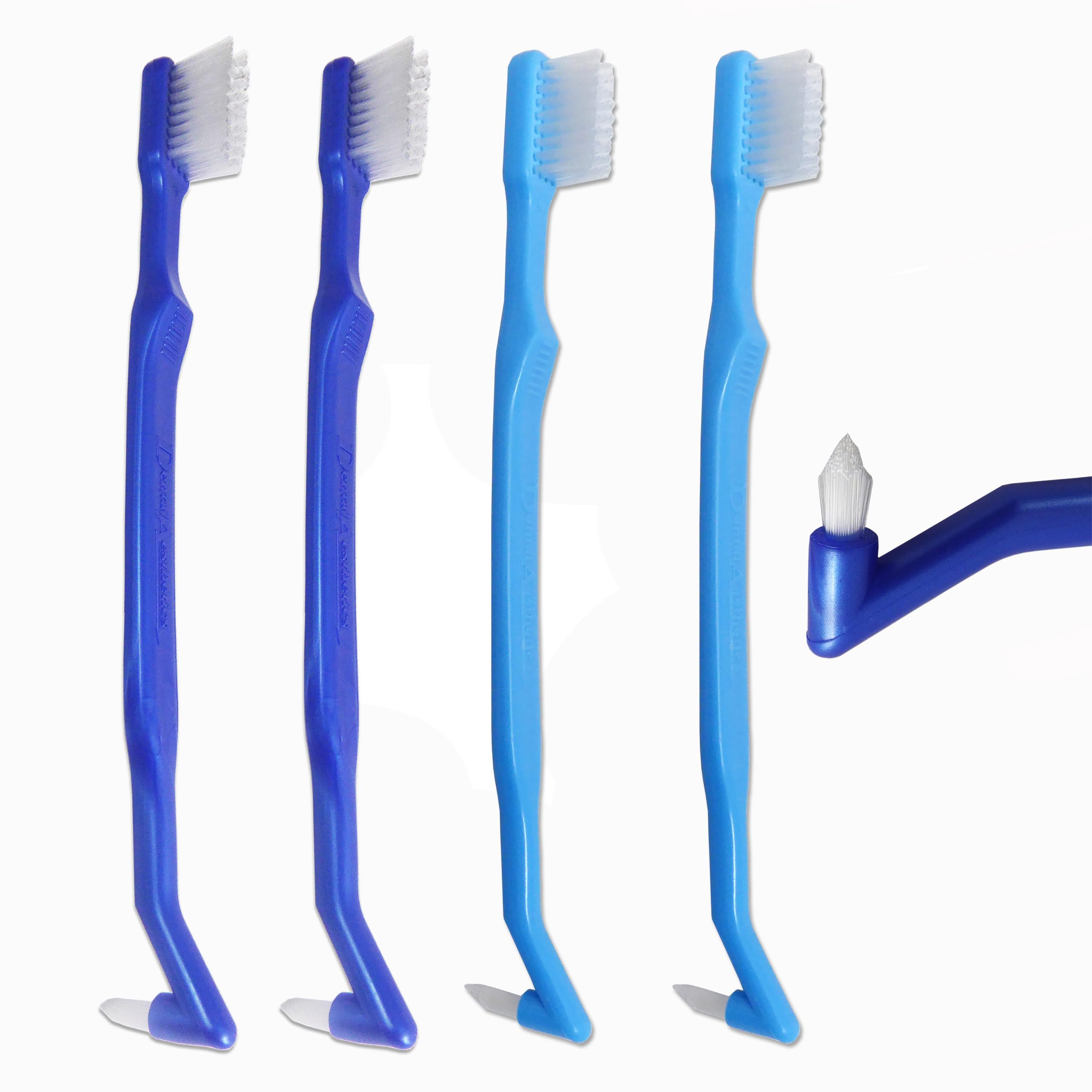 V-Trim Precision ~ Orthodontic Toothbrush x 4 ~ with Interspace Tufted End for Braces