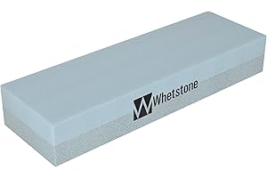 Whetstone Cutlery Sided, Gray Knife Stone-Dual 400/1000 Grit Wet Block-Sharpens and Polishes Sharp Tools and Kitchen, Hunting, and Pocket Knives by Whetstone, 1-Pack, Limestone