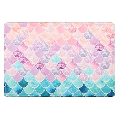 Buy Bathroom Rug Bath Mat 16 X 24 Inches Comfortable Soft Absorbent Machine Wash Non Slip Easy To Dry For Bathroom Floor Rug Pink Purple Blue Mermaid Scales Online In Turkey B07z1z3qgr