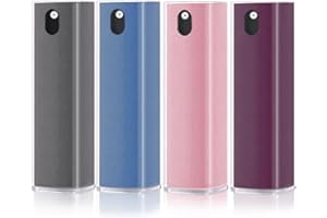 QUAAM 4PCS Screen Cleaner Touchscreen Mist Spray, Portable Reusable Fingerprint-Proof Spray Bottle for Phone/Laptop/Tablet/Monitor/Car Screen
