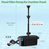 Biling Pond Filter Pump 2500 L/H 40W with 3 Fountain Heads 800-4000L view 5