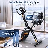 vannect 2026 Foldable Exercise Bike 16 Resistance Levels Heart Rate LCD Display view 4