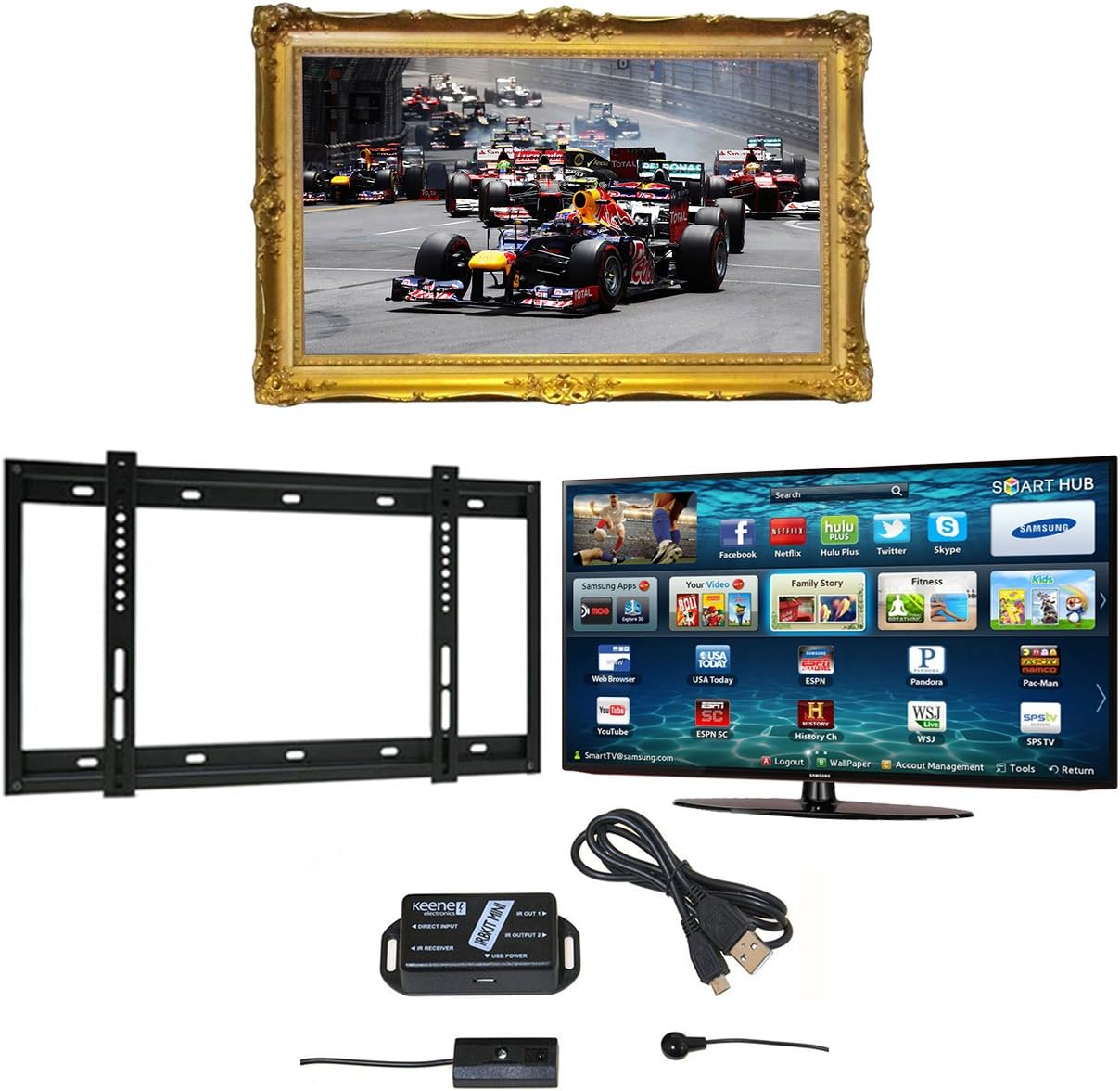 55" Gold Surrey TV Mirror Frame, Samsung UE55NU7100 Amazon.co.uk