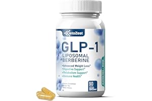 KETOZEST GLP-1 Weight Loss Supplement - 15-in-1 GLP1 Booster for Weight Management Appetite Suppressant Fat Burn for Women Men - with Liposomal Berberine HCl Bitter Melon Citrus Bergamot Fenugreek Seed