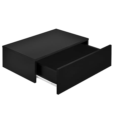 Wall Mounted Shelf Floating Drawer Storage Box 1 Drawer Lacquered