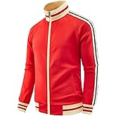 dioxoib Men's Track Jackets Lightweight Long Sleeve Full Zip Streetwear Tops