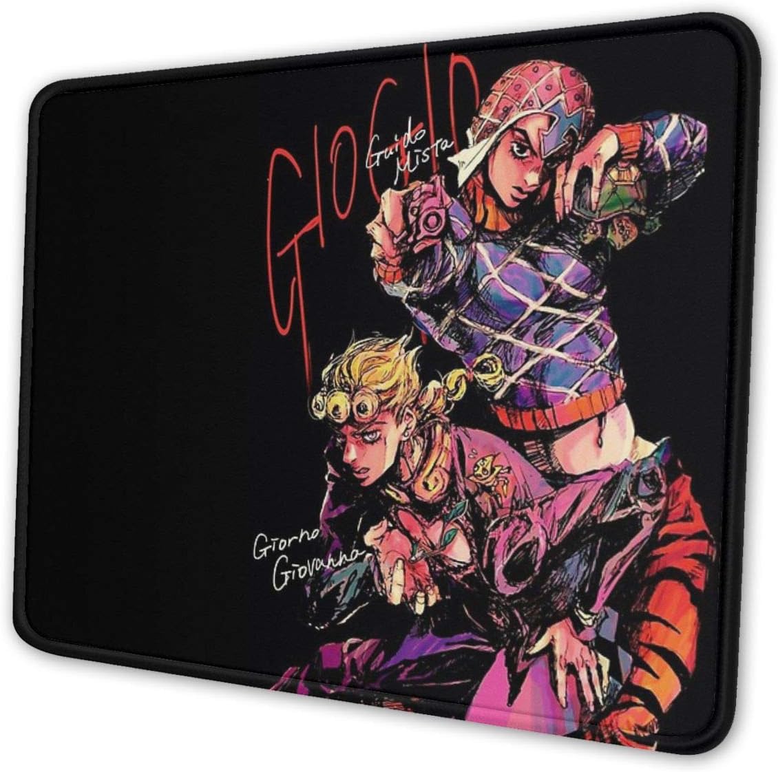 Ran Random JoJo Bizarre Adventure Mouse Mat Novelty Non-Slip Rubber Base Mousepad for Office Gaming Computer 7.9 X 9.5 in