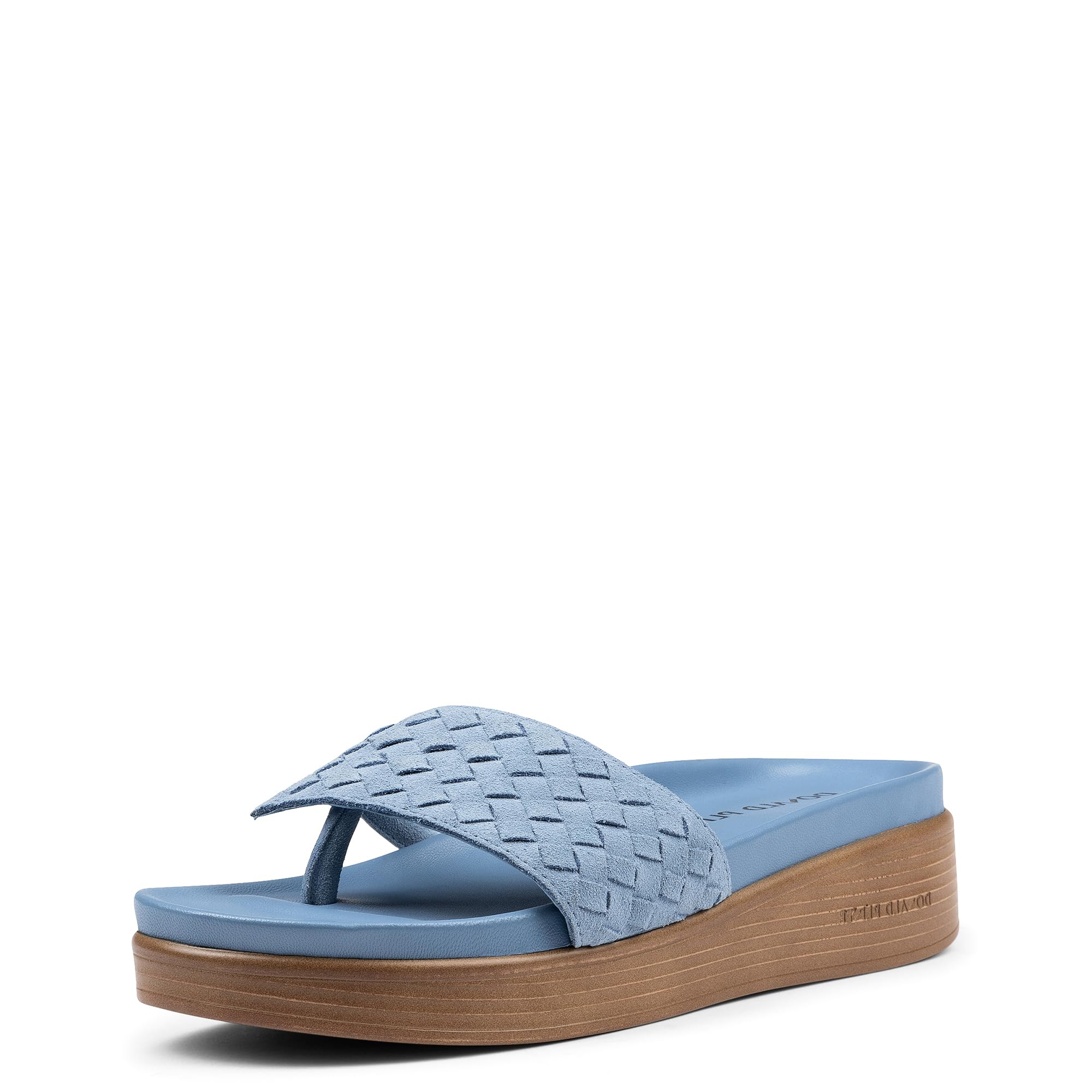 Donald Pliner Women’s Fifi Slide Sandal, Denim-Suede, 11