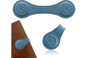 SHINETRIM Handmade Personalized Leather Magnetic Bookmark - Custom Initial Letter Design with 26 Alphabet Choices - Durable Bookmark for Readers, Book Lovers, Women & Kids